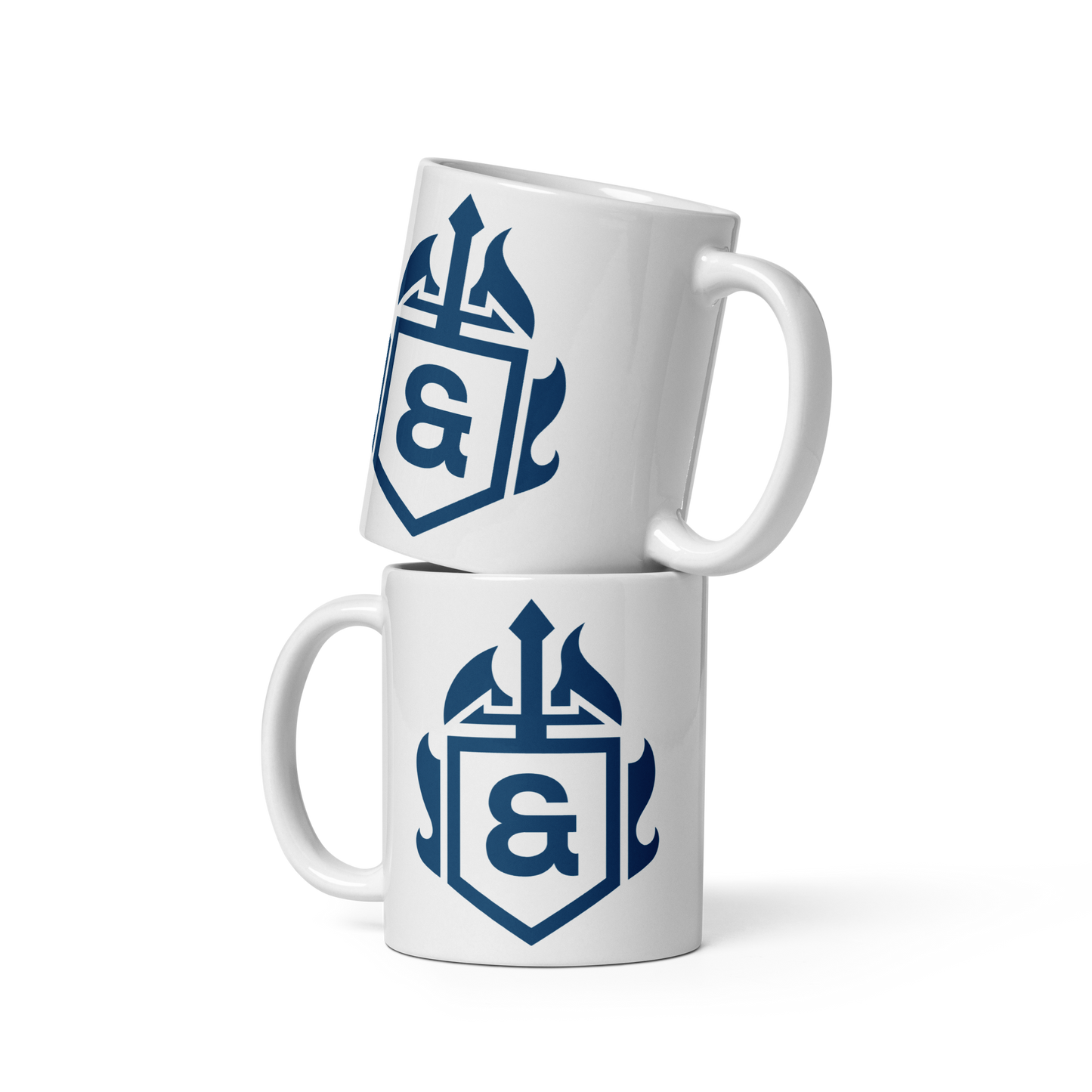 White Glossy Mug - G&G Shield - Blue