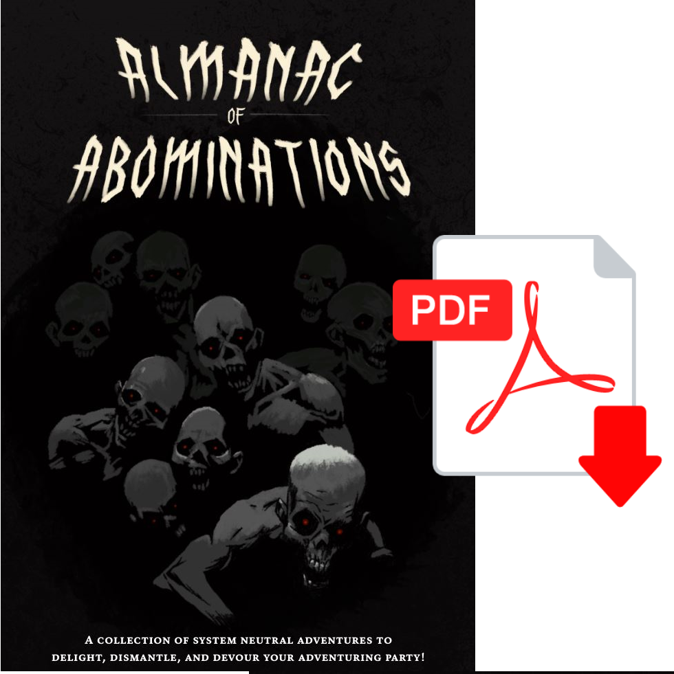 Almanac of Abominations Zine - System Neutral PDF and Digital Assets